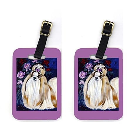 Carolines Treasures Carolines Treasures 7180BT Pair of 2 Shih Tzu Luggage Tags 7180BT